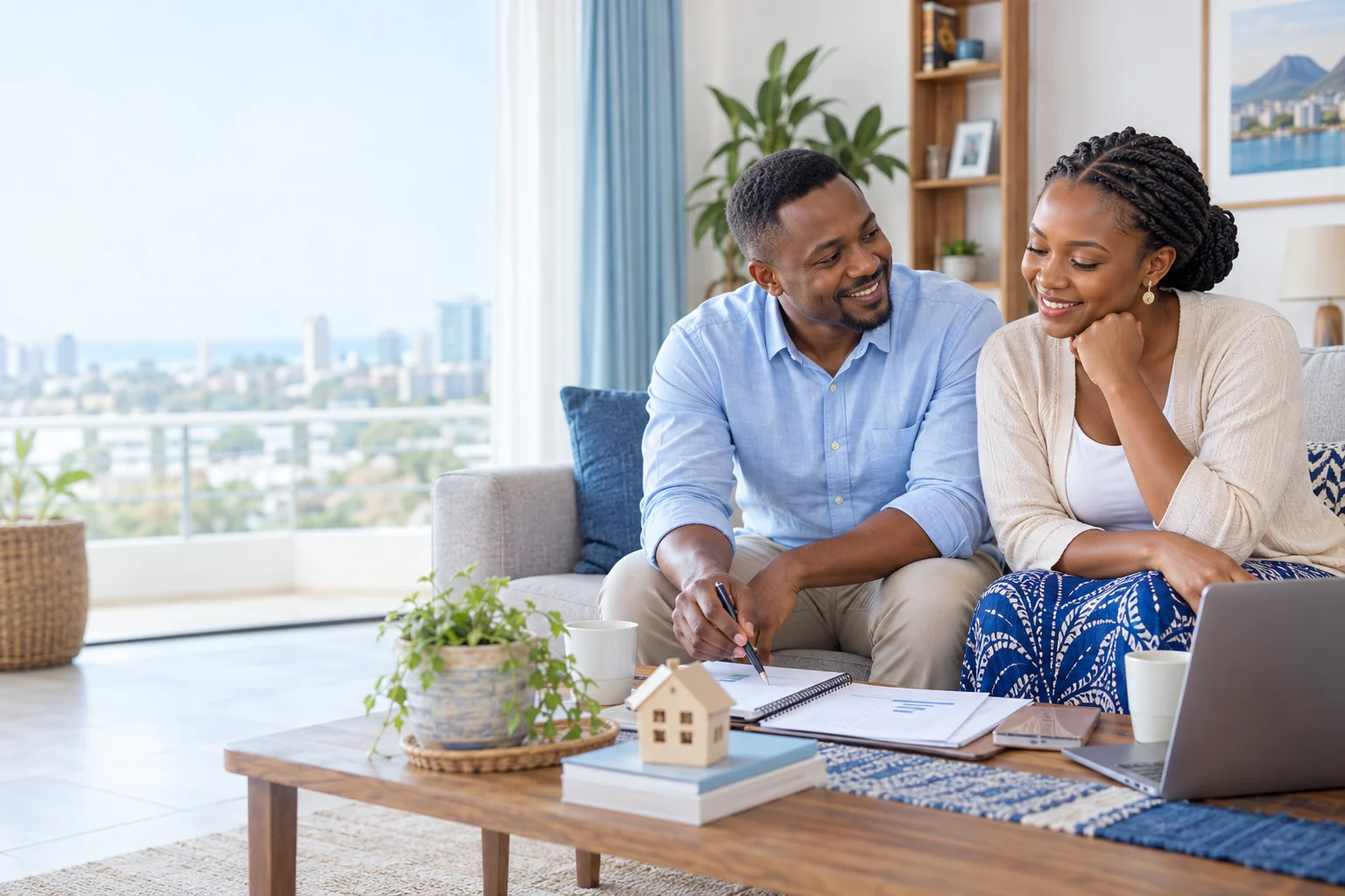 A couple planning their financial goals
