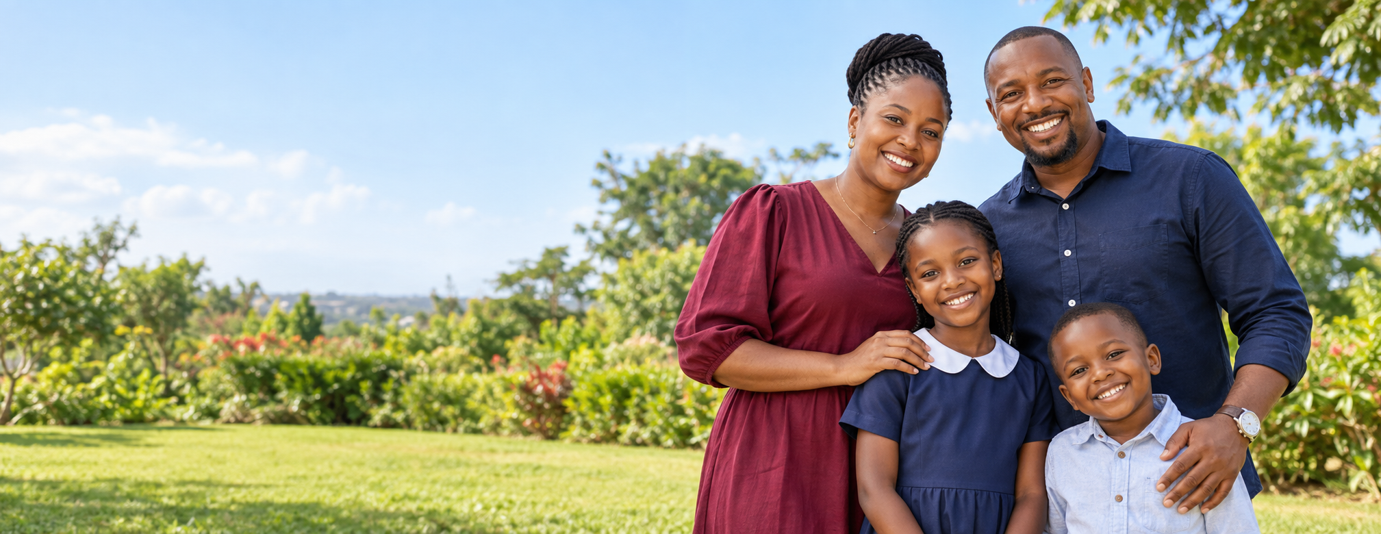 A Black family enjoying time together